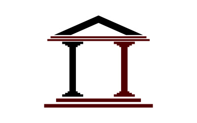 Modello di logo di giustizia di diritto edilizio