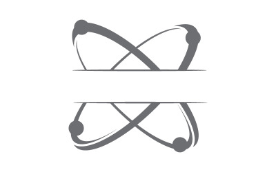 Modello di progettazione del logo dell&amp;#39;atomo vuoto