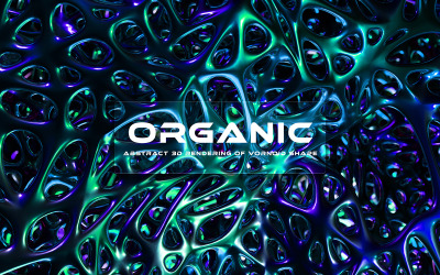 Organiczne metalowe tło 3D 3