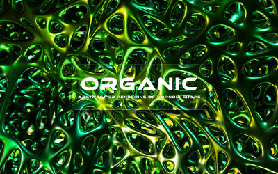 Organiczne metalowe tło 3D 4