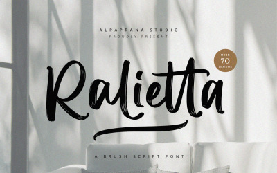Ralietta - Carattere pennello script