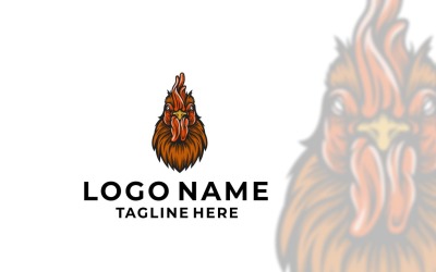 Rooster Head Graphic Logo Design