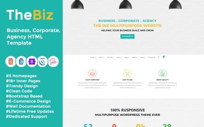 The Biz - Modelo HTML para Negócios, Corporativo, Agência