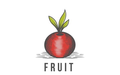 Vector de diseño de logotipo gráfico de frutas