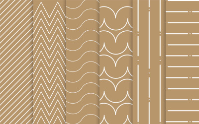 6 linii bez szwu wzorów szablonu