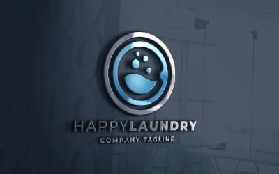 Mutlu Çamaşır Pro Logo Şablonu