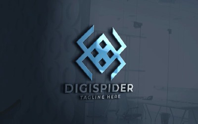 Plantilla de logotipo Digital Spider Pro