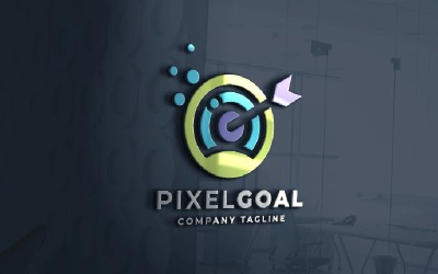 Šablona loga Pixel Goal Pro