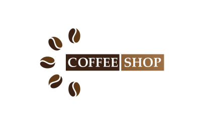 Coffee bean logo and symbol shop image v24