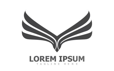 Eagle wing logo vector image v1