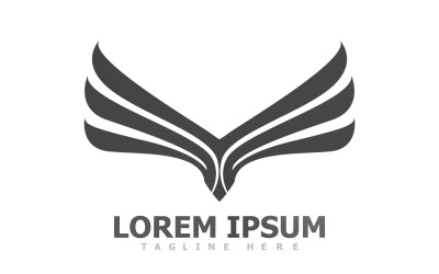 Imagen vectorial del logotipo del ala del águila v1