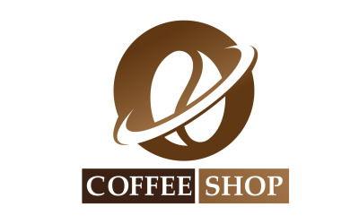 Kaffeböna logotyp och symbol butik bild v20