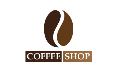 Kaffeebohnenlogo und Symbolladenbild v6