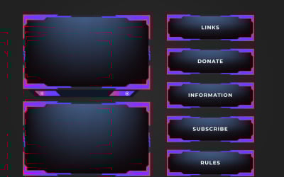 Live streaming frame decoration vector