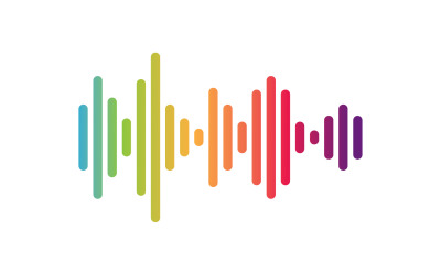 Music sound wave equalizer bar logo vector v21