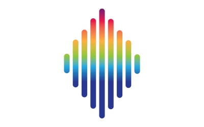 Music sound wave equalizer bar logo vector v30