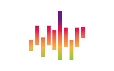 Music sound wave equalizer bar logo vector v32