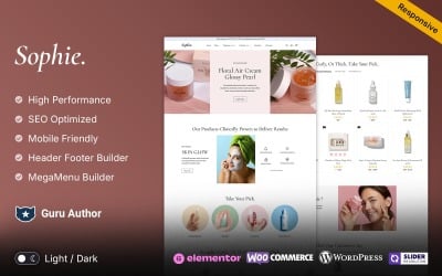 Sophie - 最好的护肤、美容和化妆品 WooCommerce Elementor 响应主题
