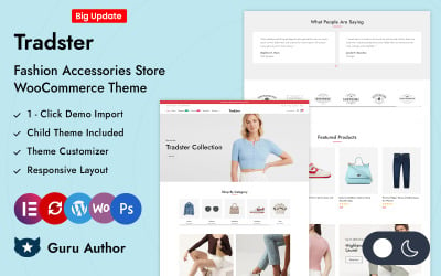 Tradster - Tienda de accesorios de moda Elementor WooCommerce Responsive Theme