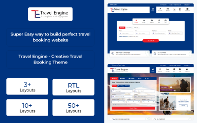 Travel Engine – Kreatív utazási foglalási sablon