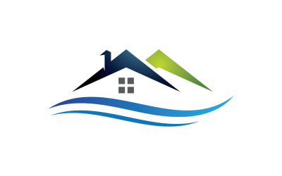 Vender casa, propiedad, edificio logo vector v8