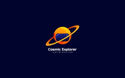 Градиентный логотип космического исследователя