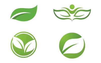 Green leaf ,Nature green tree element template design logo v57
