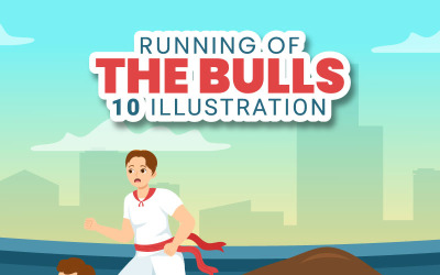 10 Ilustrace Běh býků