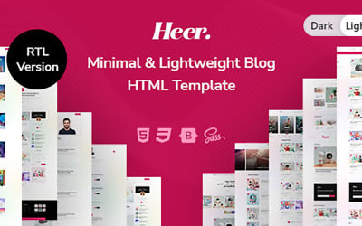 Heer - Minimal &amp;amp; Lightweight Blog HTML Template
