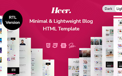 Heer - Plantilla HTML de blog minimalista y ligera