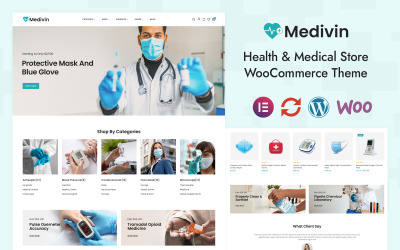 Medivin - Health &amp;amp; Medical Store Elementor WooCommerce 响应式主题
