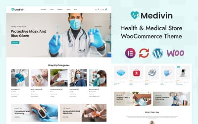 Medivin - Tema responsivo WooCommerce da Elementor da loja de saúde e medicina