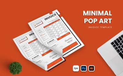 Minimal Pop Art Invoice Template