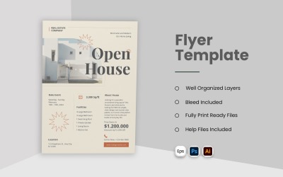 Open House Flyer šablona