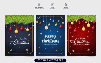 Convite de Natal e cartão de desejo