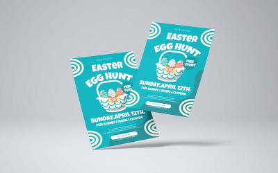 Easter Egg Hunt Flyer Template Design 2