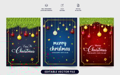 Invitación navideña y tarjeta de deseos