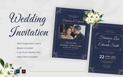 Luxus-Hochzeits-Einladung