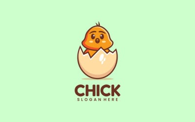 Piliç Maskot Karikatür Logo Stili