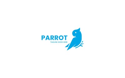 Prosty szablon logo papugi