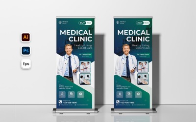 Roll-up-Banner für medizinische Kliniken