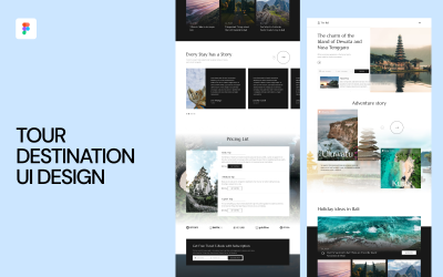 Tourbestemming UI-ontwerp