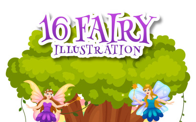 16 Vackra Flygande Fairy Illustration