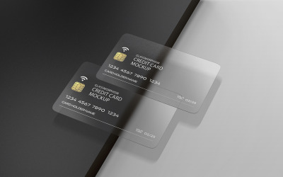 Glass Effect Credit Card Mockup Vol 16