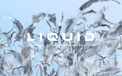 Wasser Flüssigkeit 3D-Hintergrund