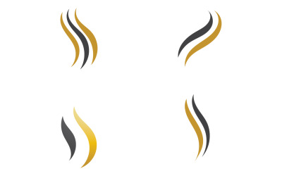 Capelli stile onda neri e logo oro v60