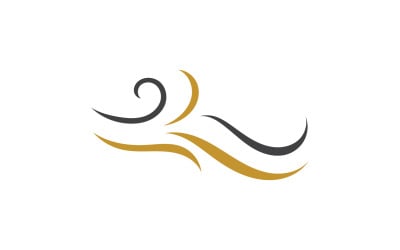 Capelli stile onda nero e logo oro v28