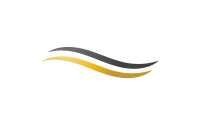 Hair wave style black and Gold logo v11