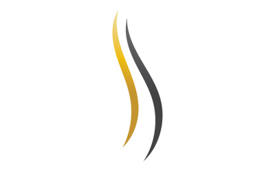 Hair wave style black and Gold logo v15