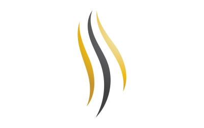 Hair wave style black and Gold logo v16